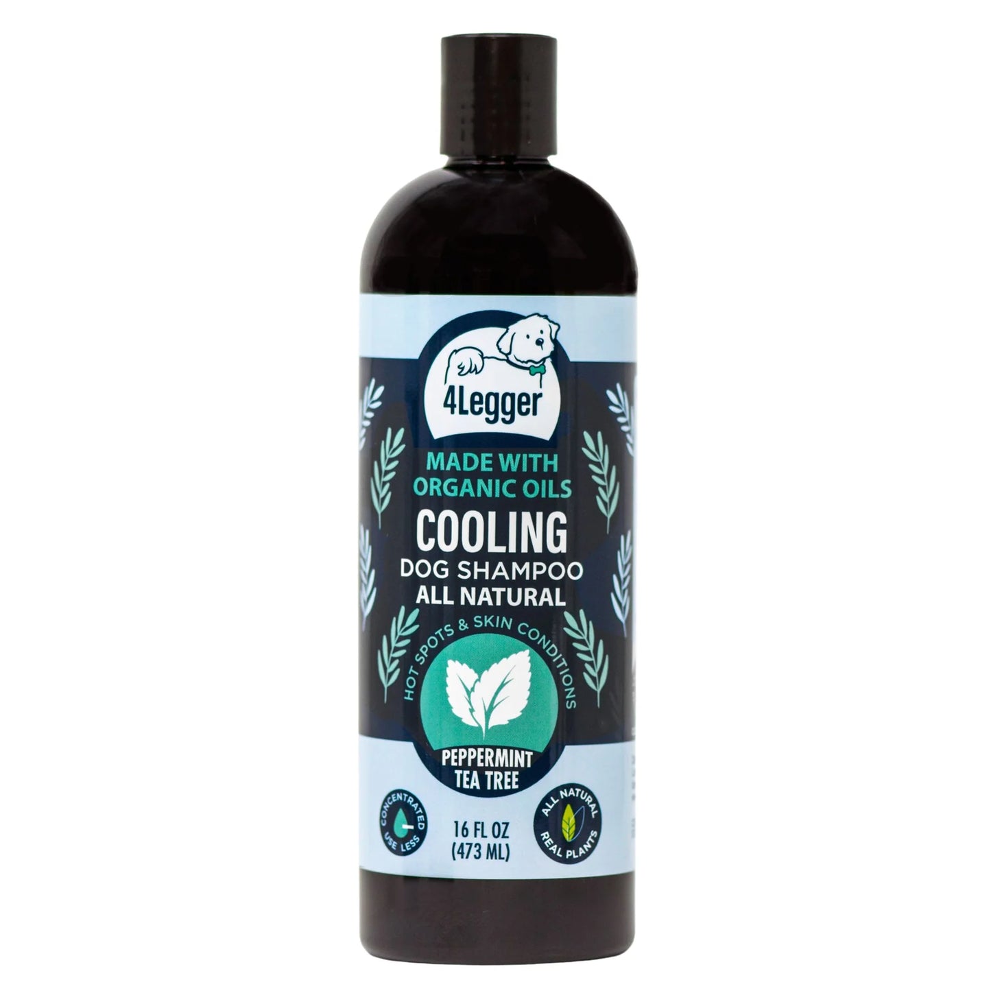 4-Legger Organic Shampoo | Cooling w/ Peppermint + Tea Tree 16oz