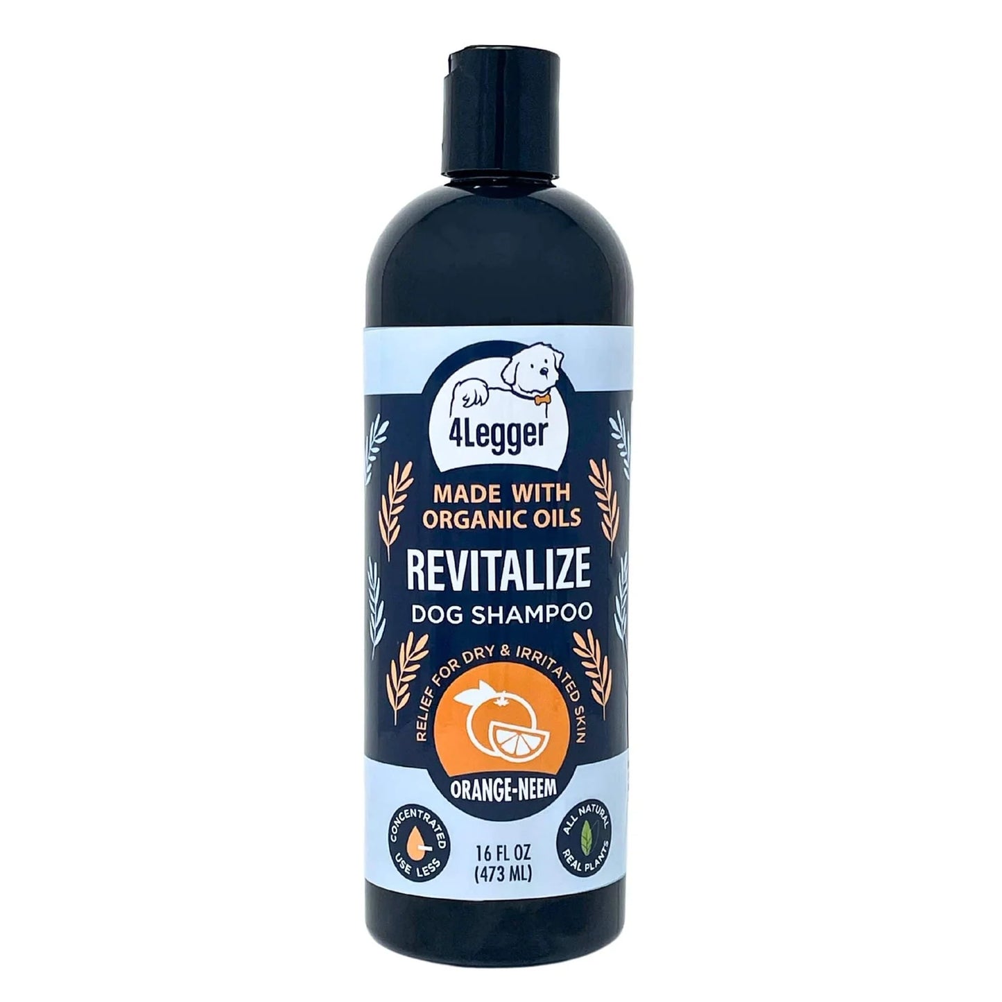 4-Legger Organic Shampoo | Revitalize w/ Neem + Sweet Orange 16oz