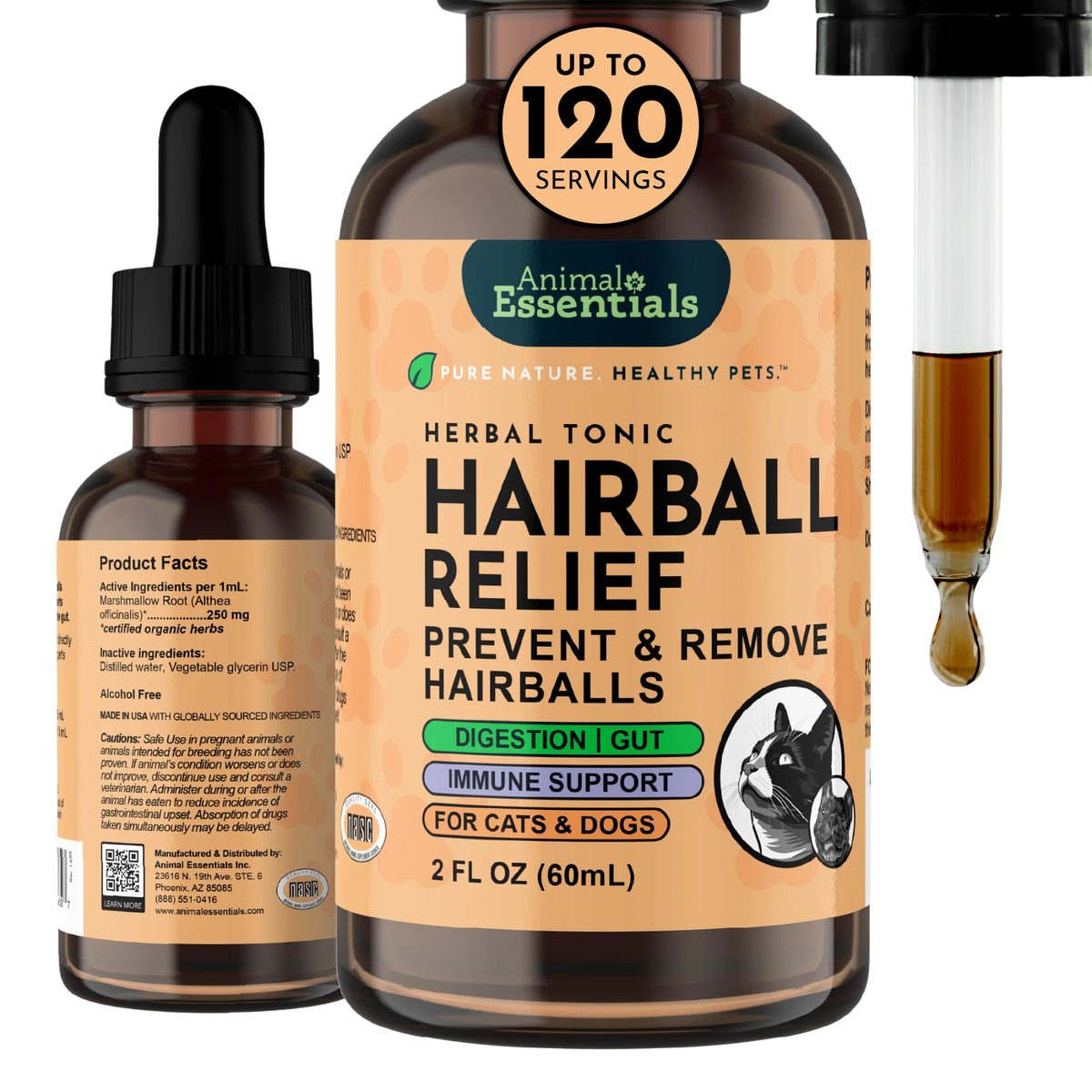 Animal Essentials | Hairball Relief Herbal Tonic