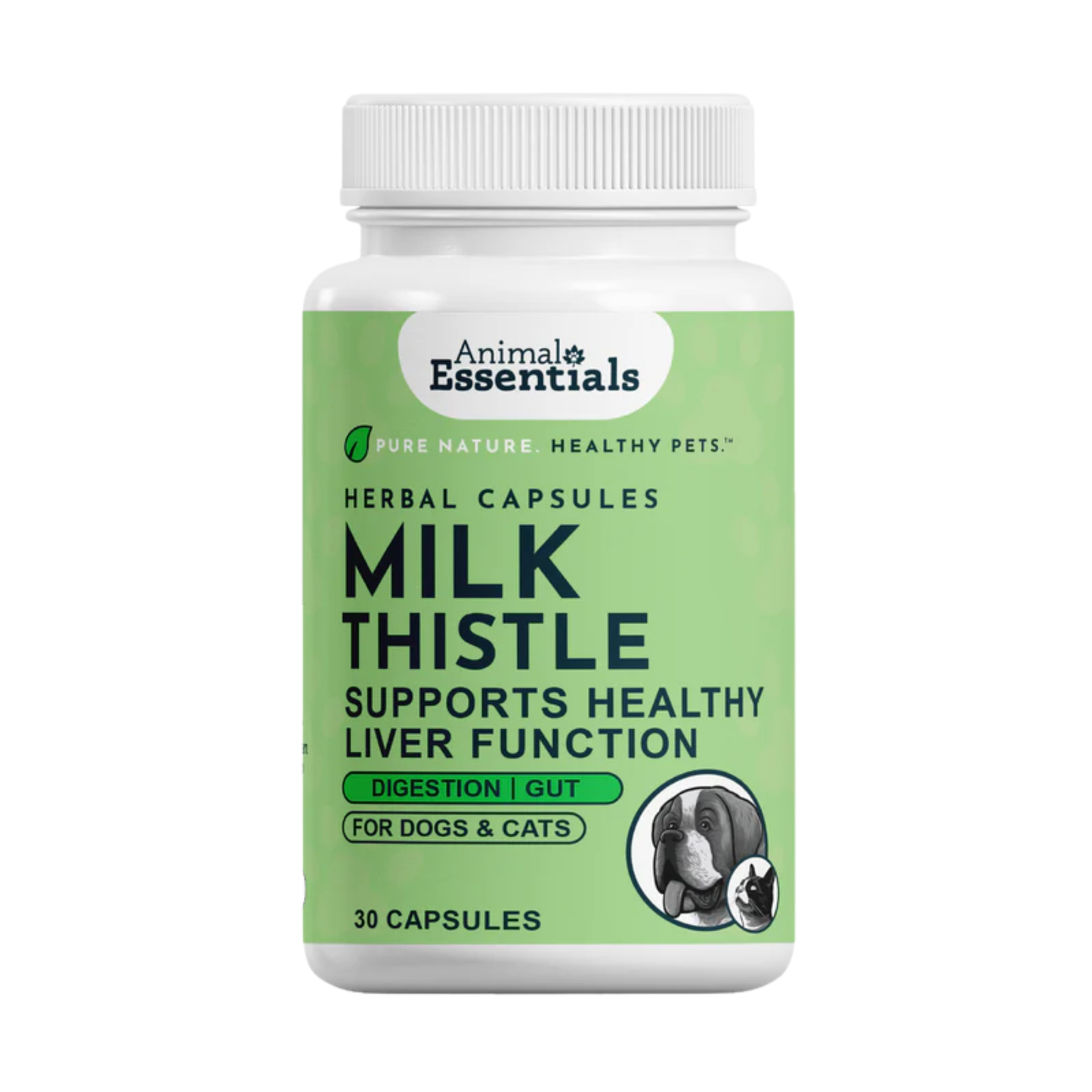 Animal Essentials Milk Thistle Capsules | Liver Support | 30ct