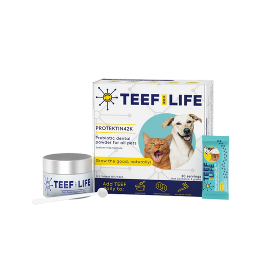 TEEF for Life | Protektin 42+K™ - Prebiotic Dental Powder for Dogs & Cats (Sodium-free)