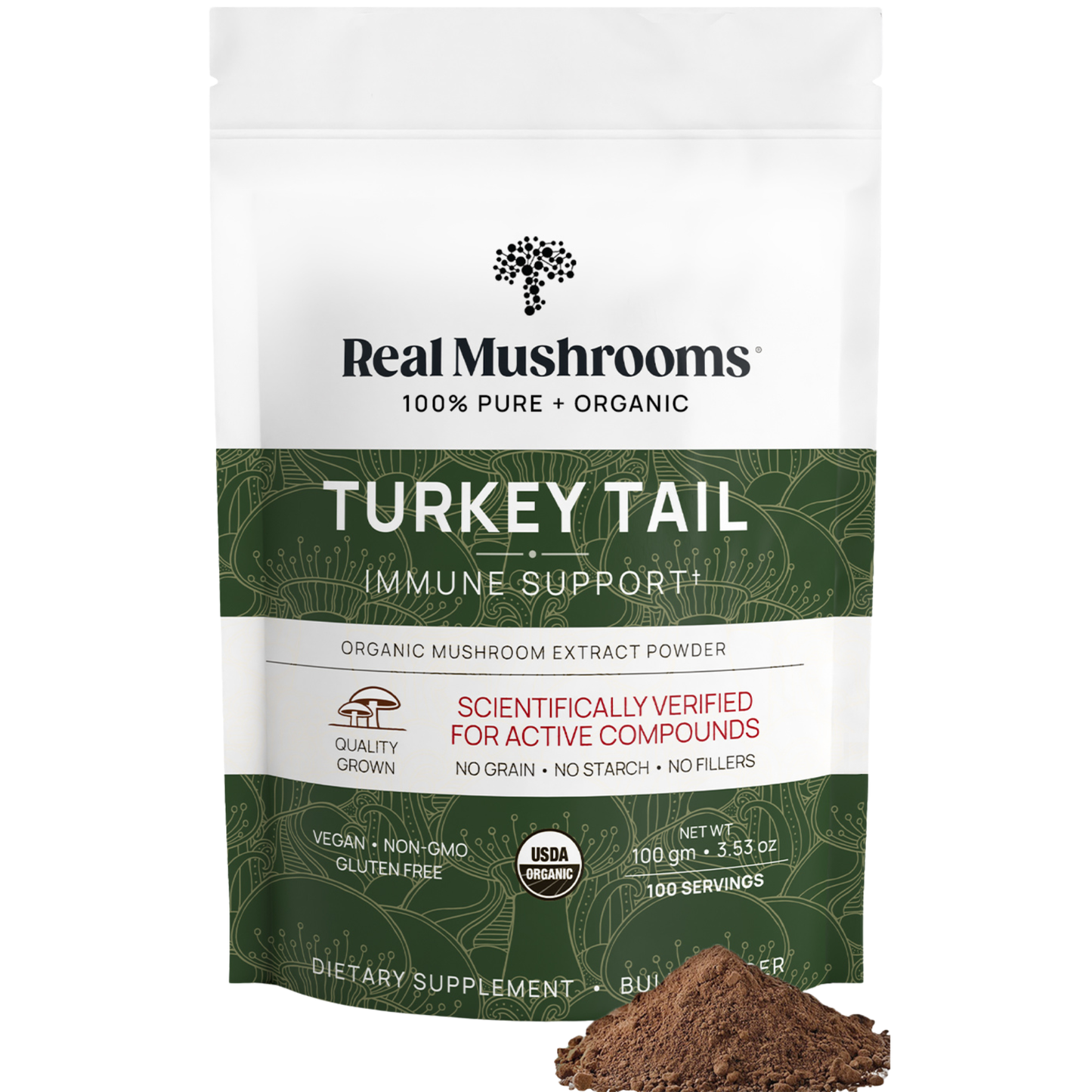Real Mushrooms Organic Turkey Tail Extract Powder