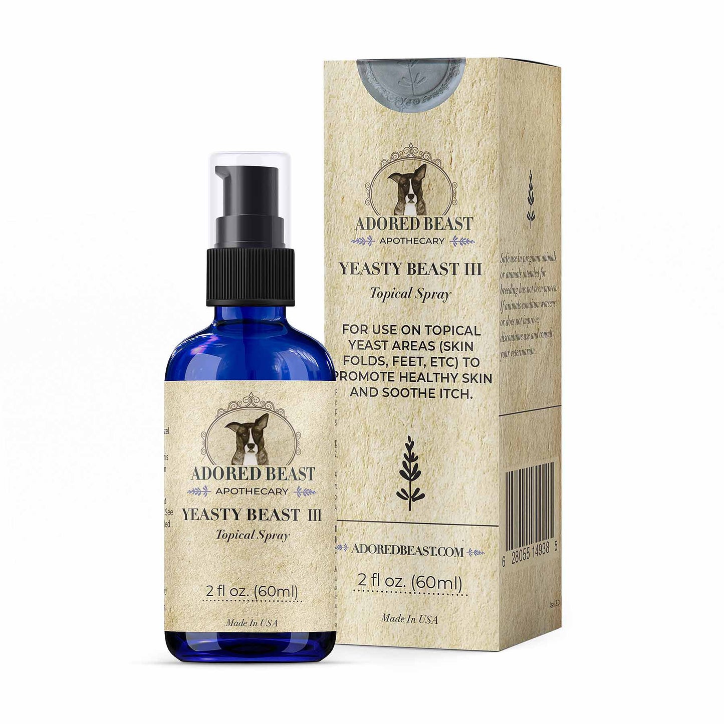 Adored Beast Yeasty Beast | Topical Yeast Spray for Dogs