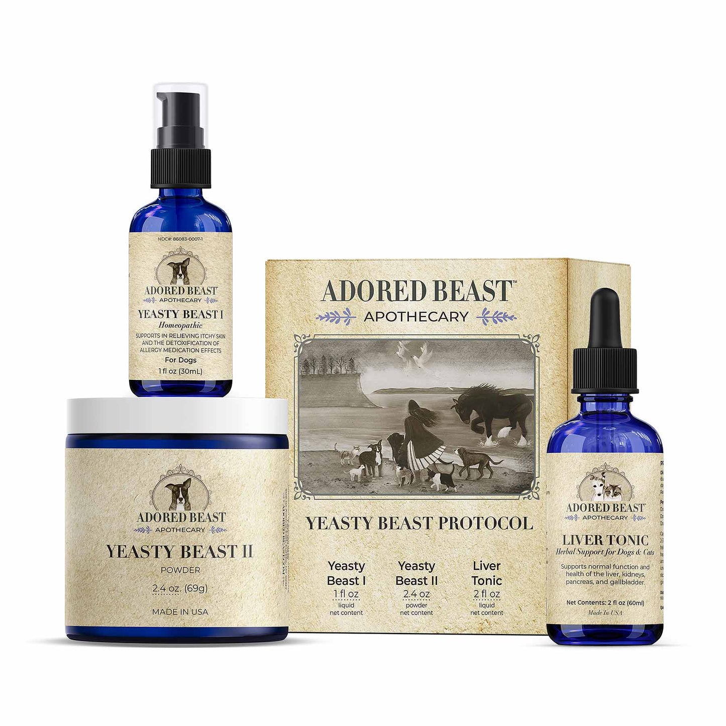 Adored Beast Yeasty Beast Protocol | 3 Product Kit